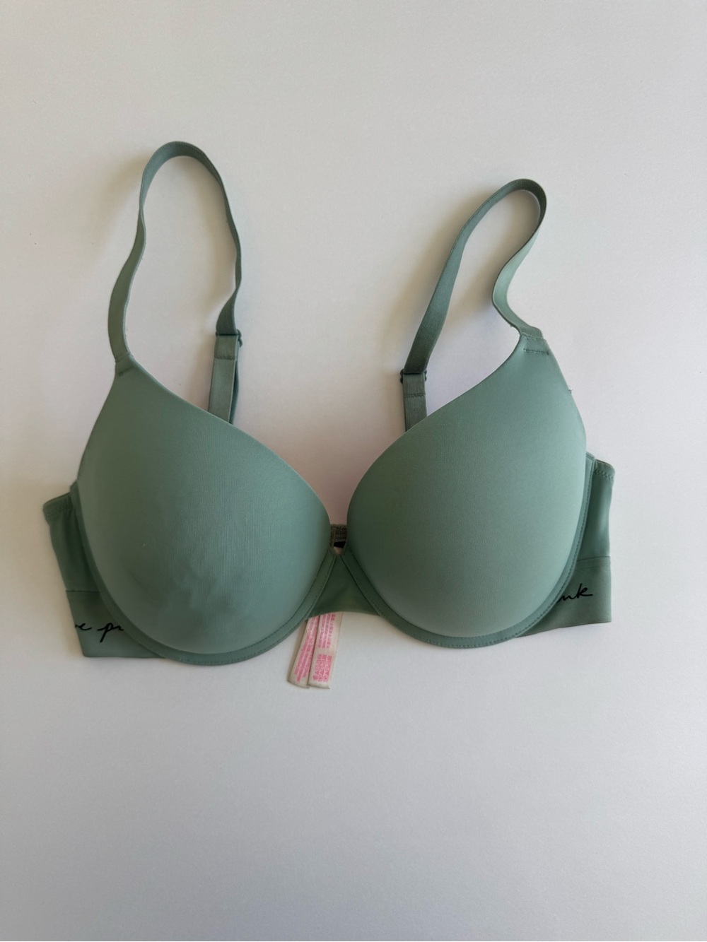 PINK Victoria's Secret Molded T-Shirt Bra in Sage Green (push up)